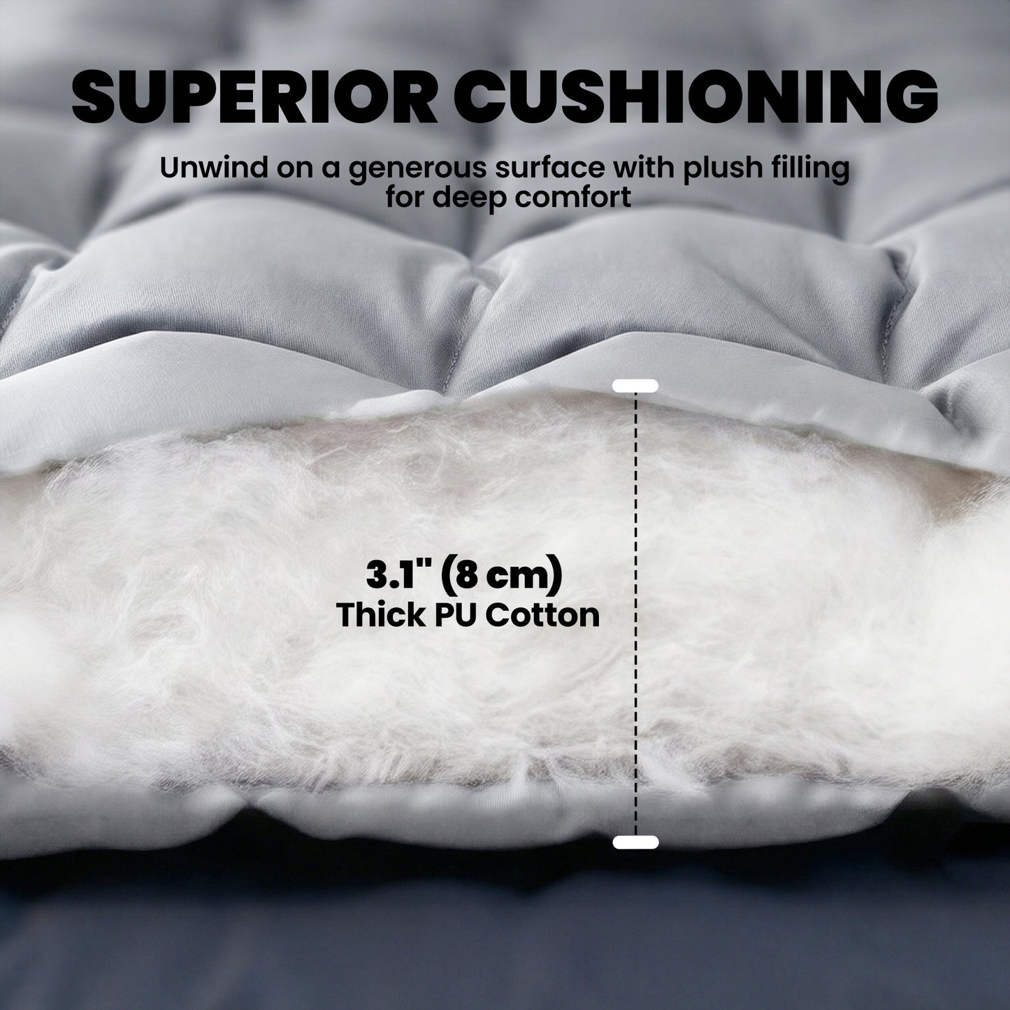 Sleeping Mat, Foldable Camping Mattress Pad with Elastic Straps