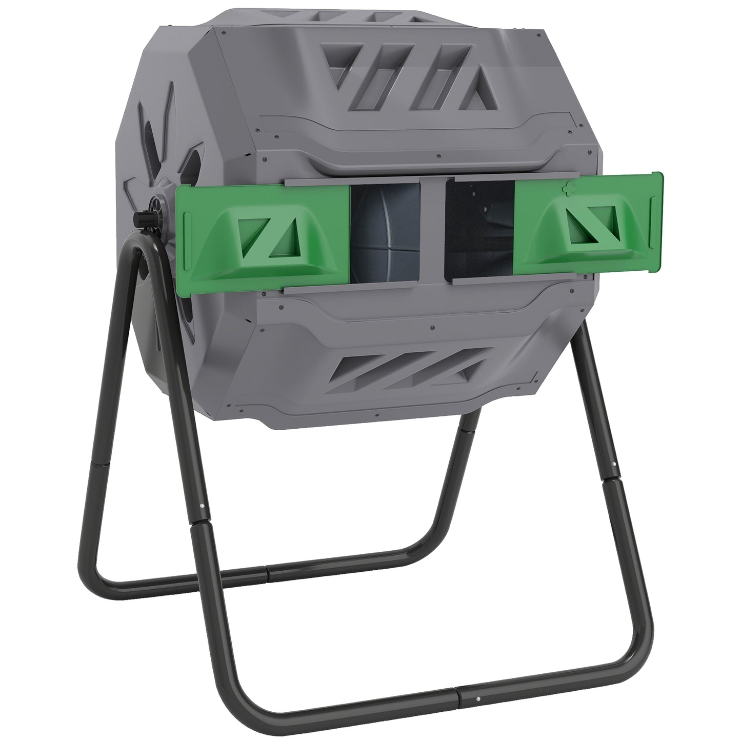 160L 360° Rotating Dual Chamber Composter