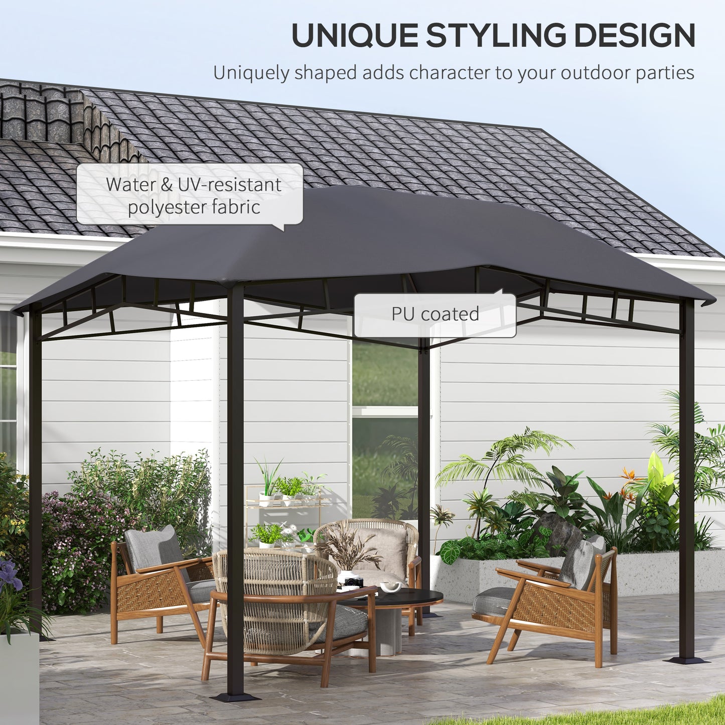 3x3(m) Outdoor Gazebo Garden Gazebo Pavilion Sunshade Canopy Tent