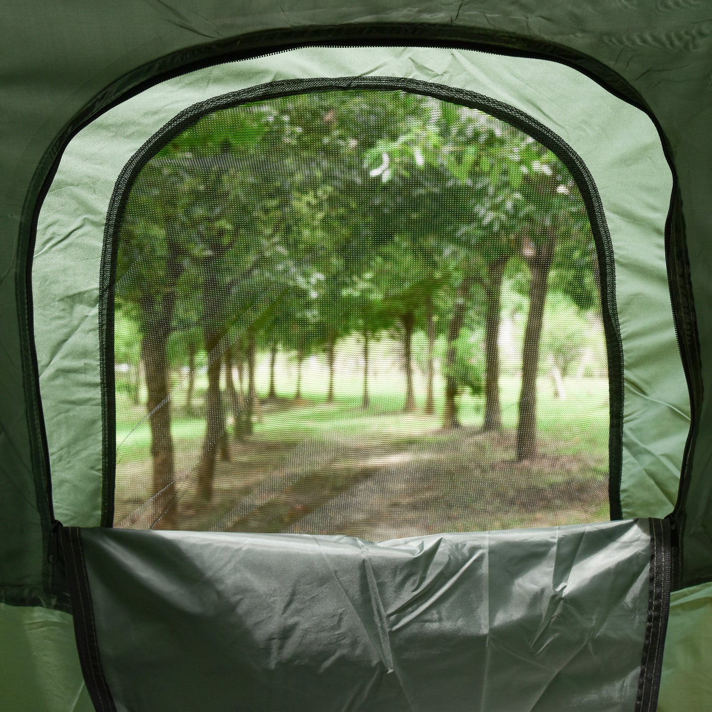 1 person Foldable Camping Tent w/Sleeping Bag Air Mattress Outdoor