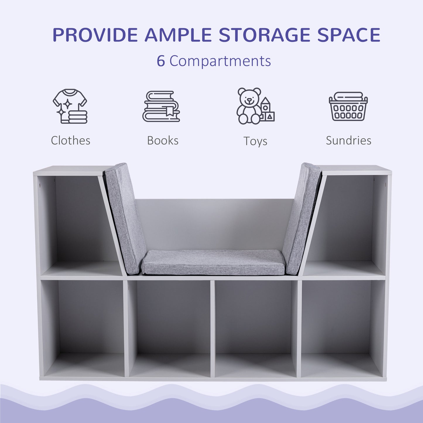 Kids Bookcase Shelf Storage Cabinet Unit