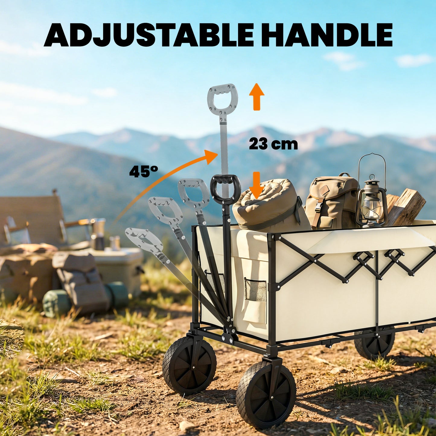 95L Foldable Festival Trolley on Wheels