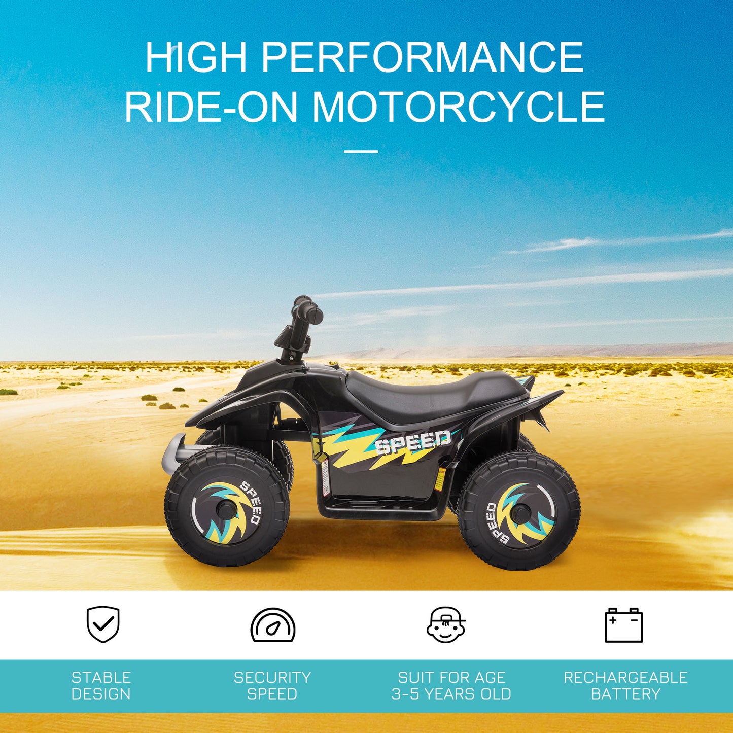 6V Kids Electric Ride on Car Forward Reverse Functions
