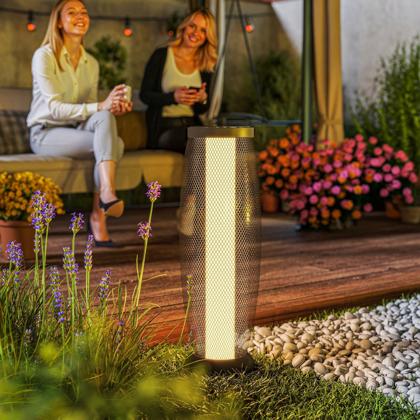 Garden Solar Lamp, 71.5 cm Tall Metal Floor Lamp