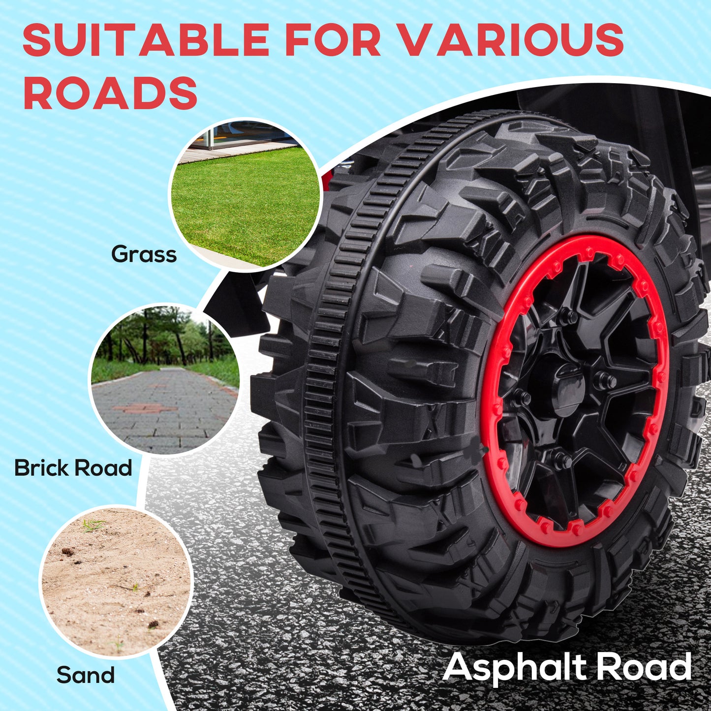 12V Ride-On Quad Bike w/ Music, Horn, for Ages 3-5 Years