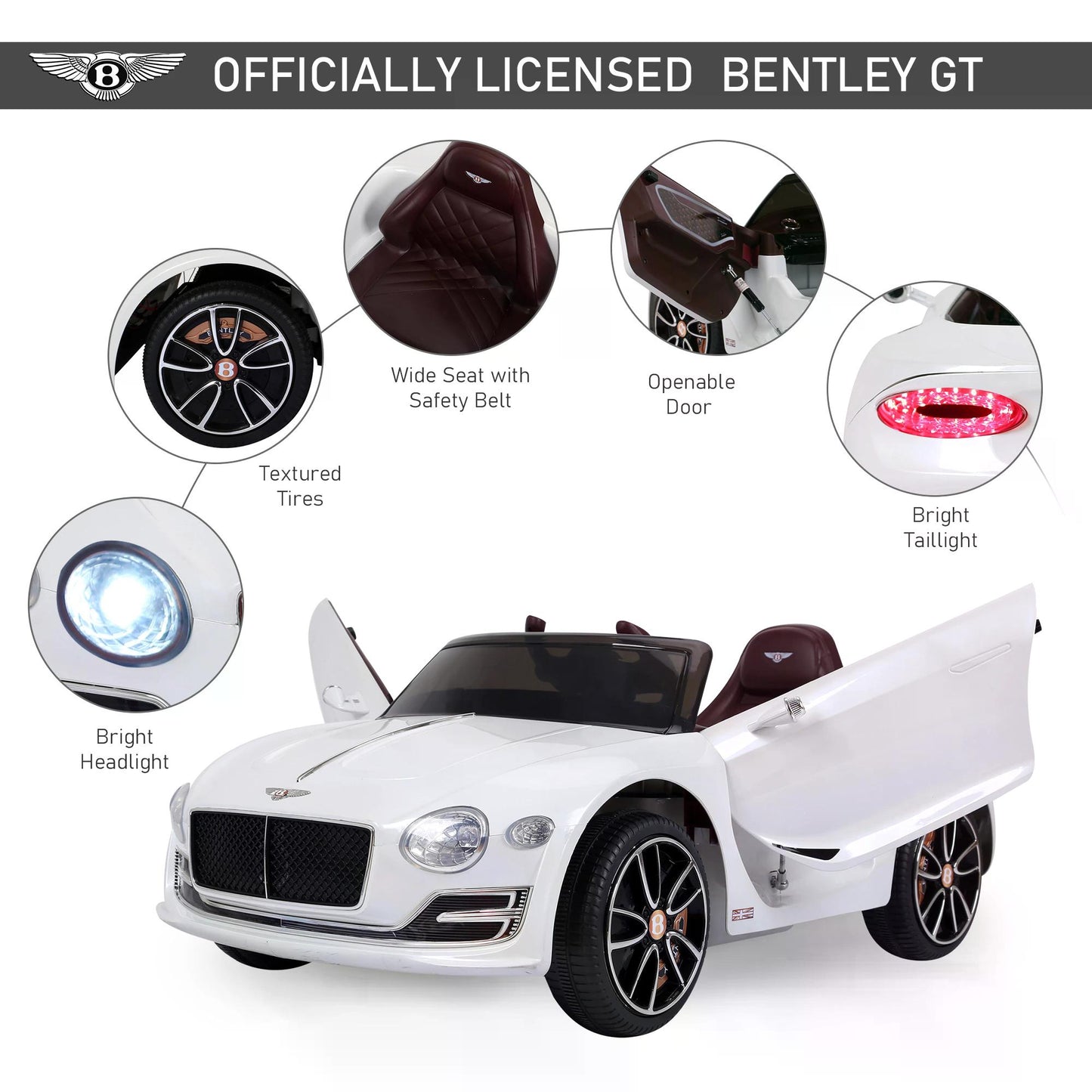 Kids Electric Car Kids Ride on Toys W/ LED Lights