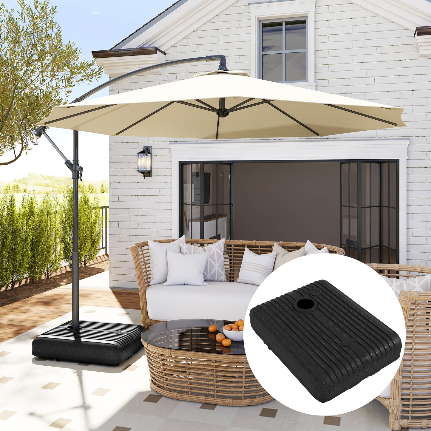 Heavy Duty Parasol Base Plastic Umbrella Stand