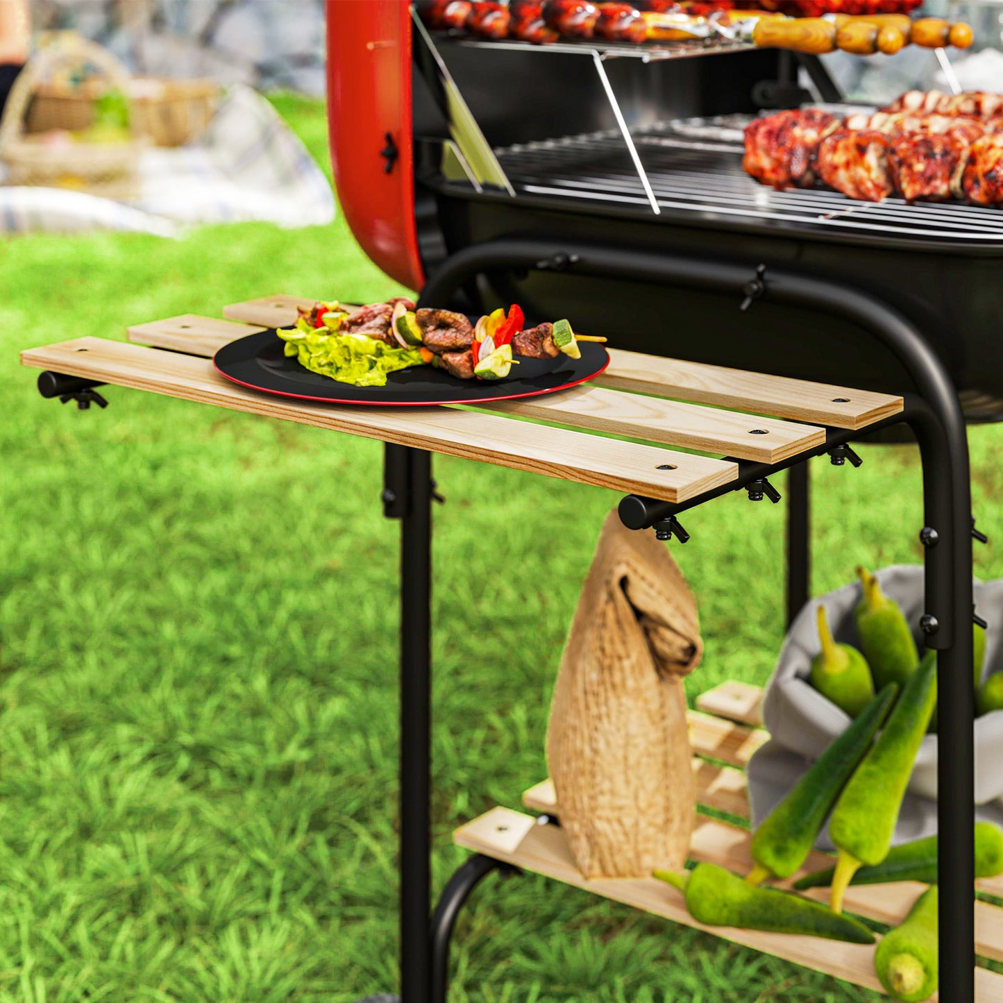 Charcoal Barbecue Grill Portable BBQ Grill