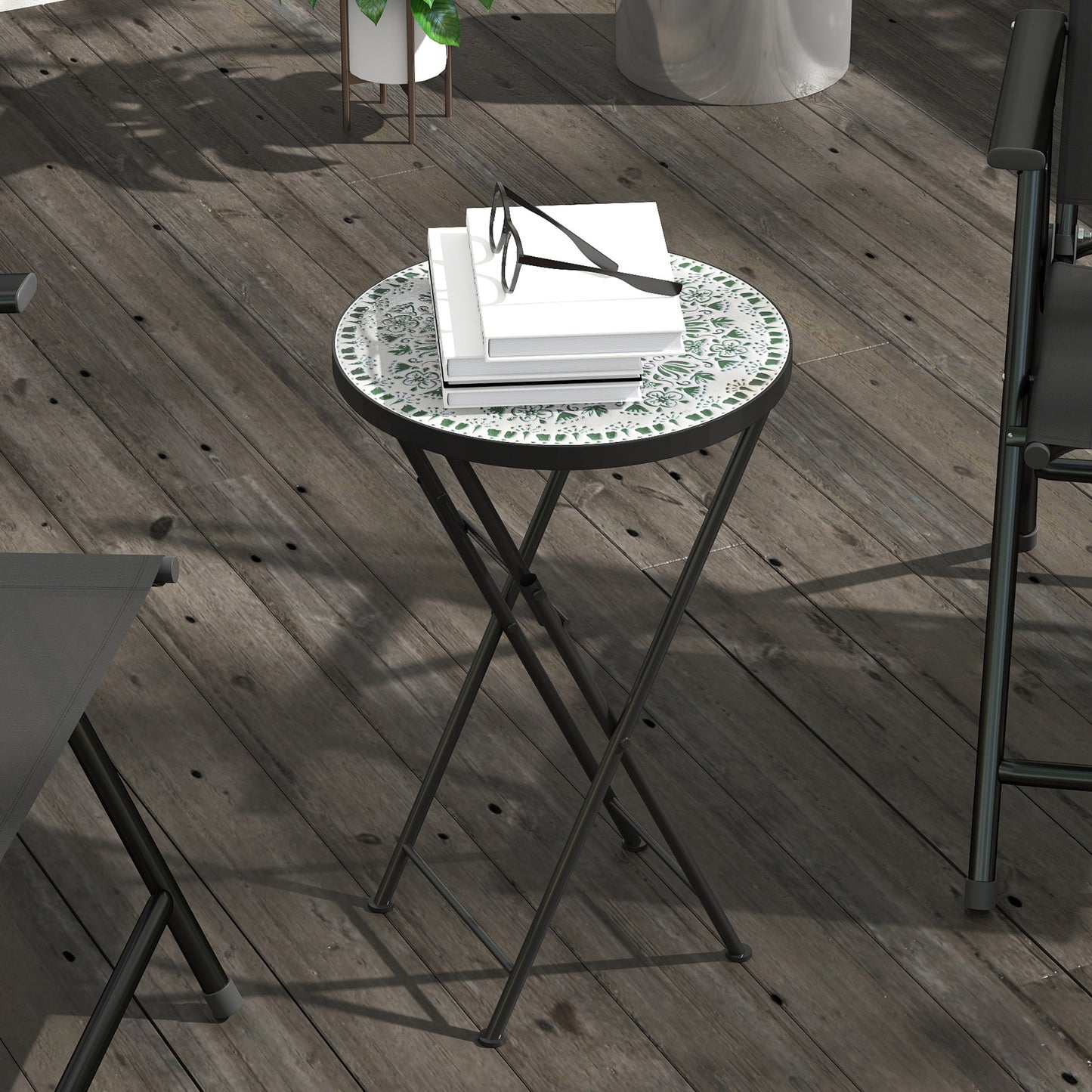 Mosaic Outdoor Garden Table (3)