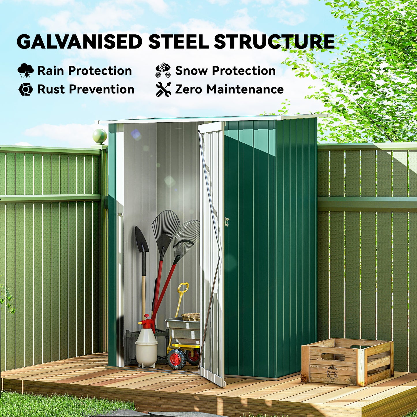 5ft x 3ft Garden Storage Shed (2)