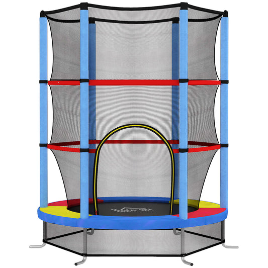 Kids Trampoline, with Enclosure Net, Steel Frame, for Ages 3-6 Years
