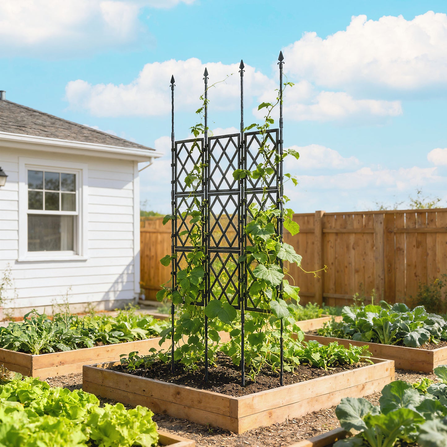 Foldable Garden Trellis, Lattice Climbing Support Trellis for Garden
