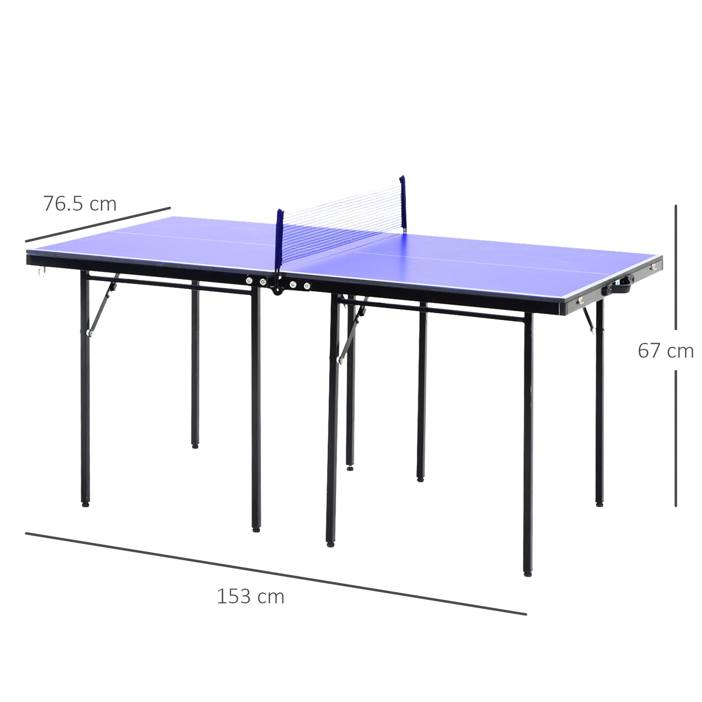 Folding 5ft Mini Compact Table Tennis Top Ping Pong Table Set