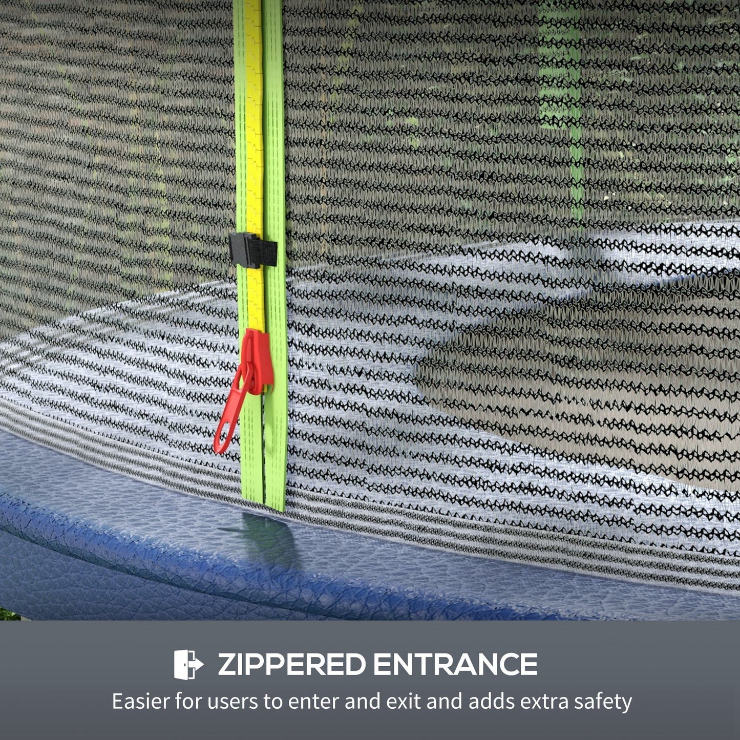 10ft Trampoline Net Replacement with 6 Plastic Pole Covers