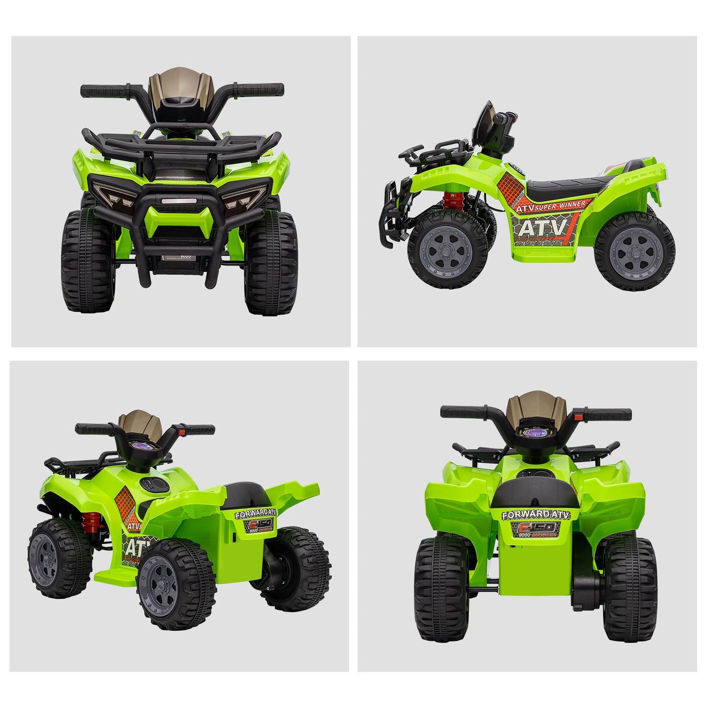 6V Kids Electric Ride on Car Toddlers Quad Bike All Terrain Vehicle