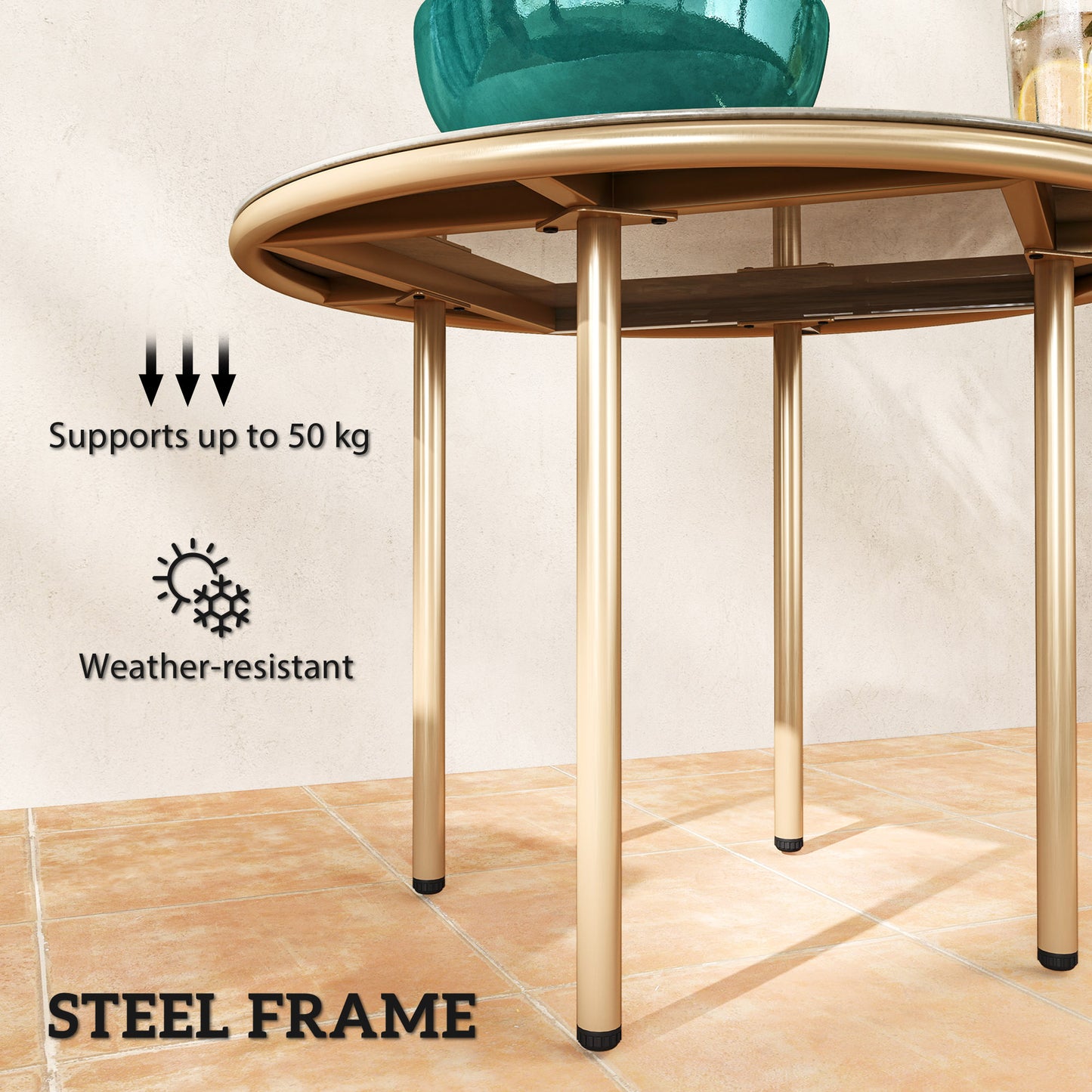 Round Coffee Table, Modern End Side Table