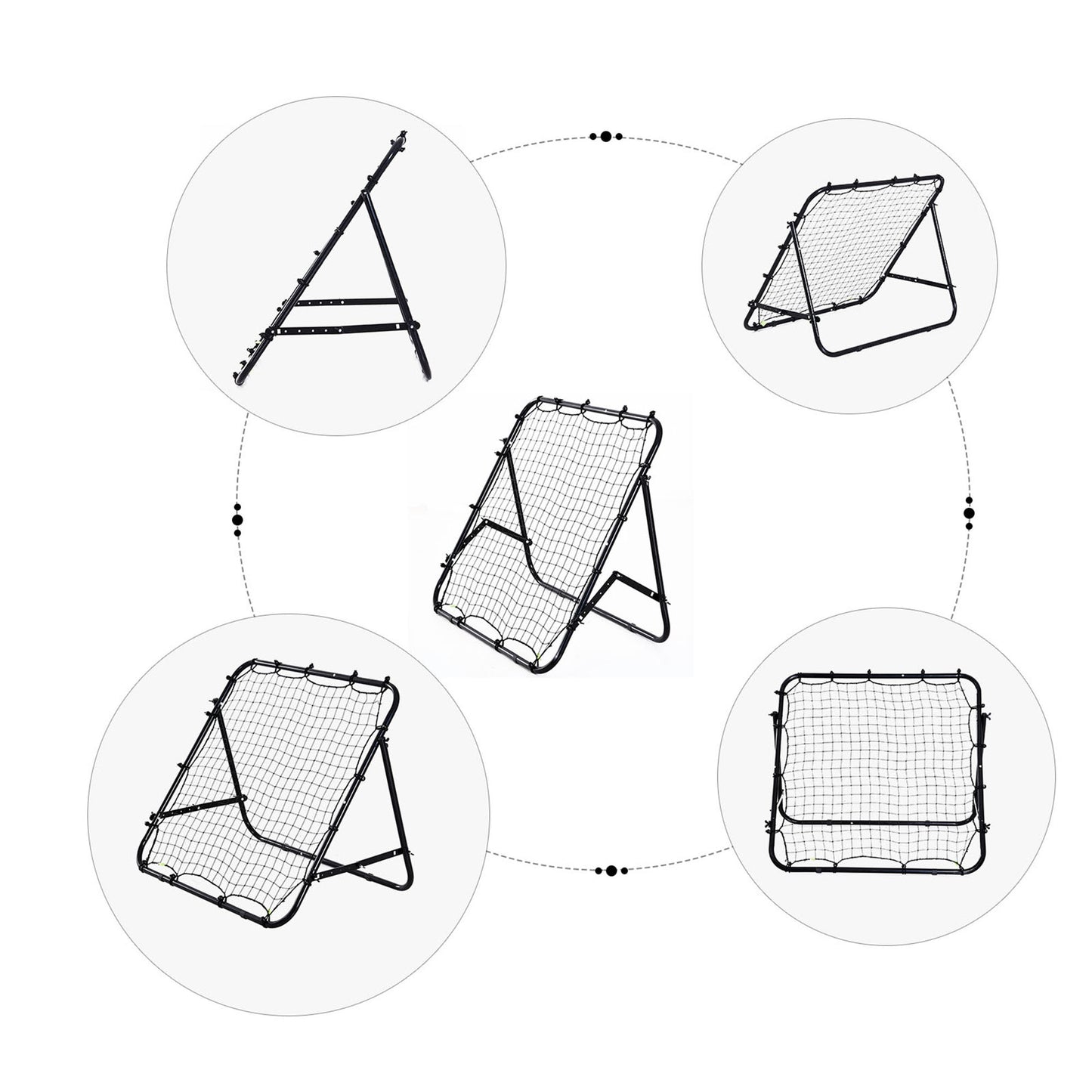 Adjustable Rebounder Net Kickback Target Goal