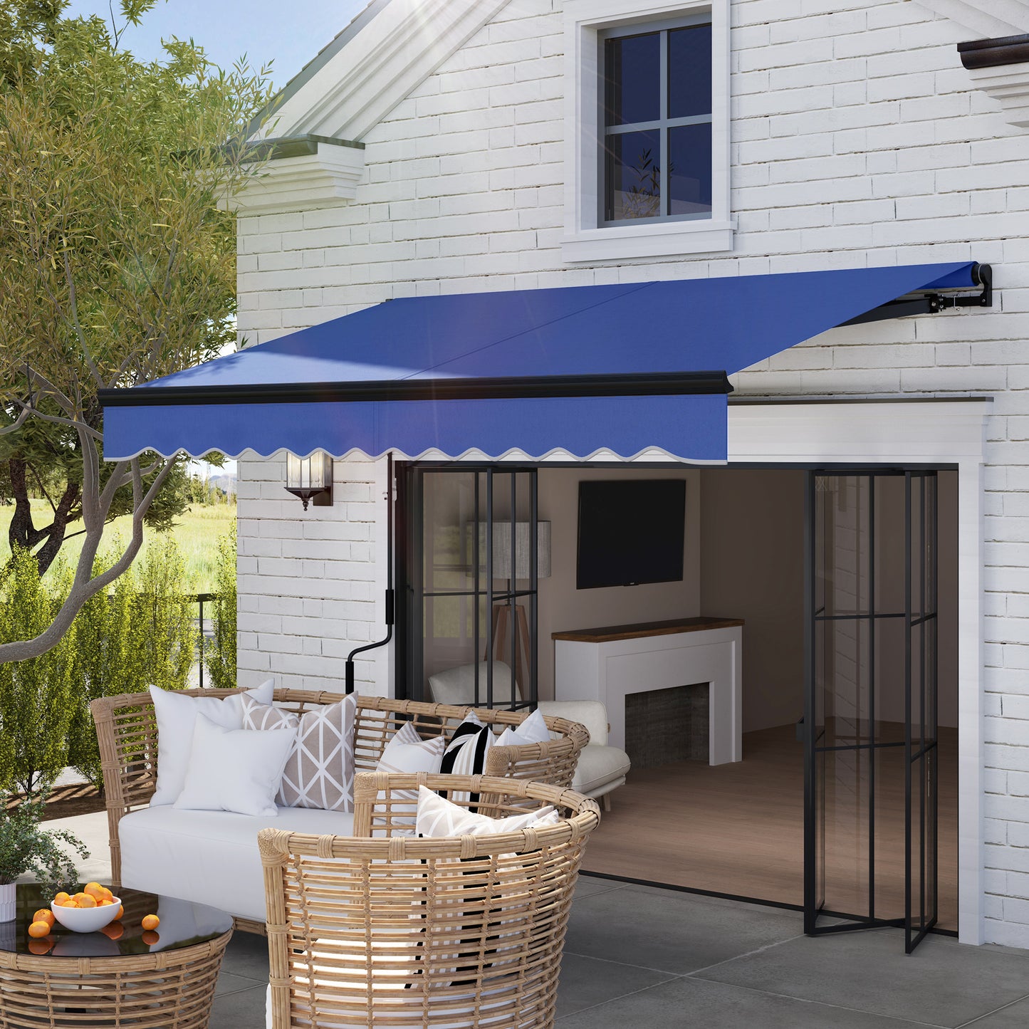 2.5 x 2m Electric Awning with LED Light and Remote Controller