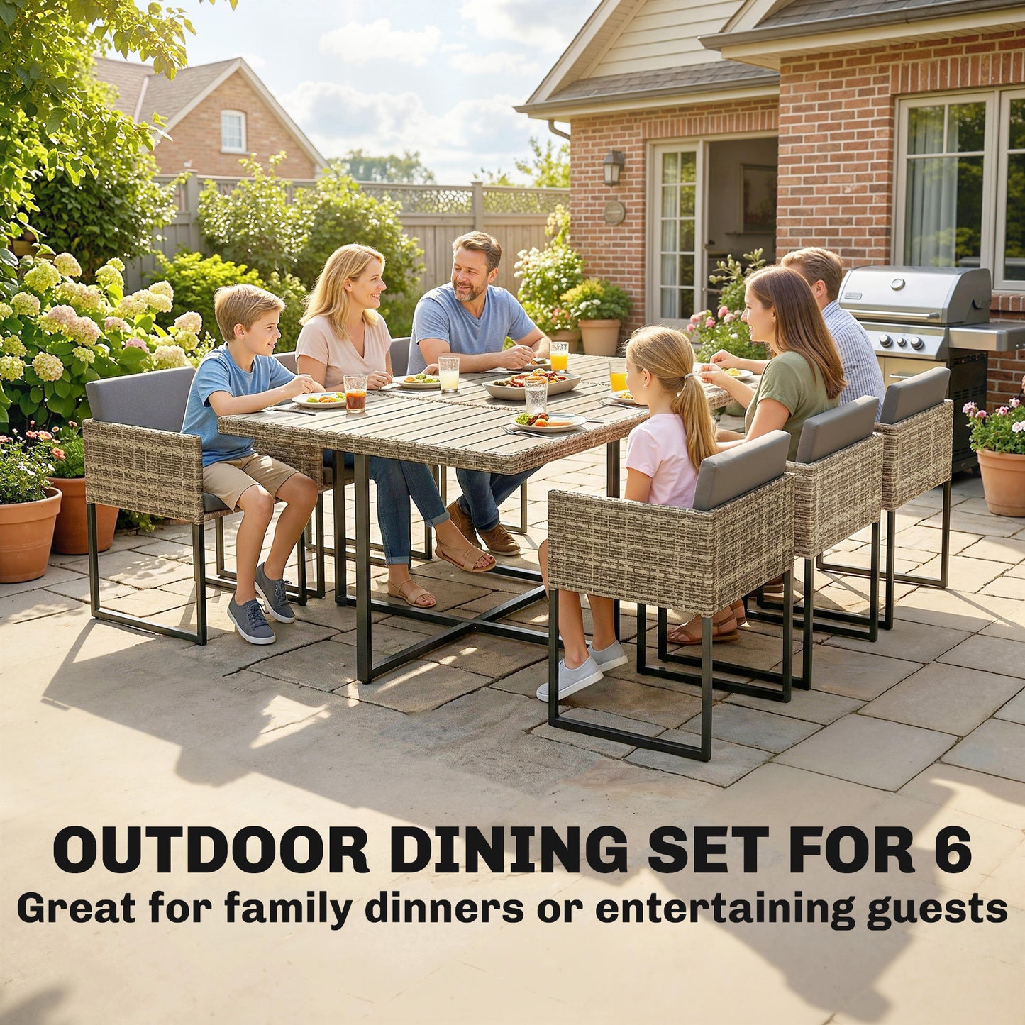 7 Piece Rattan Garden Furniture Set (1)