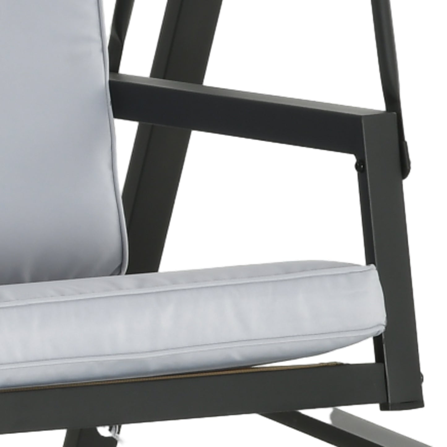 Three-Seat Garden Swing Chair, with Adjustable Canopy