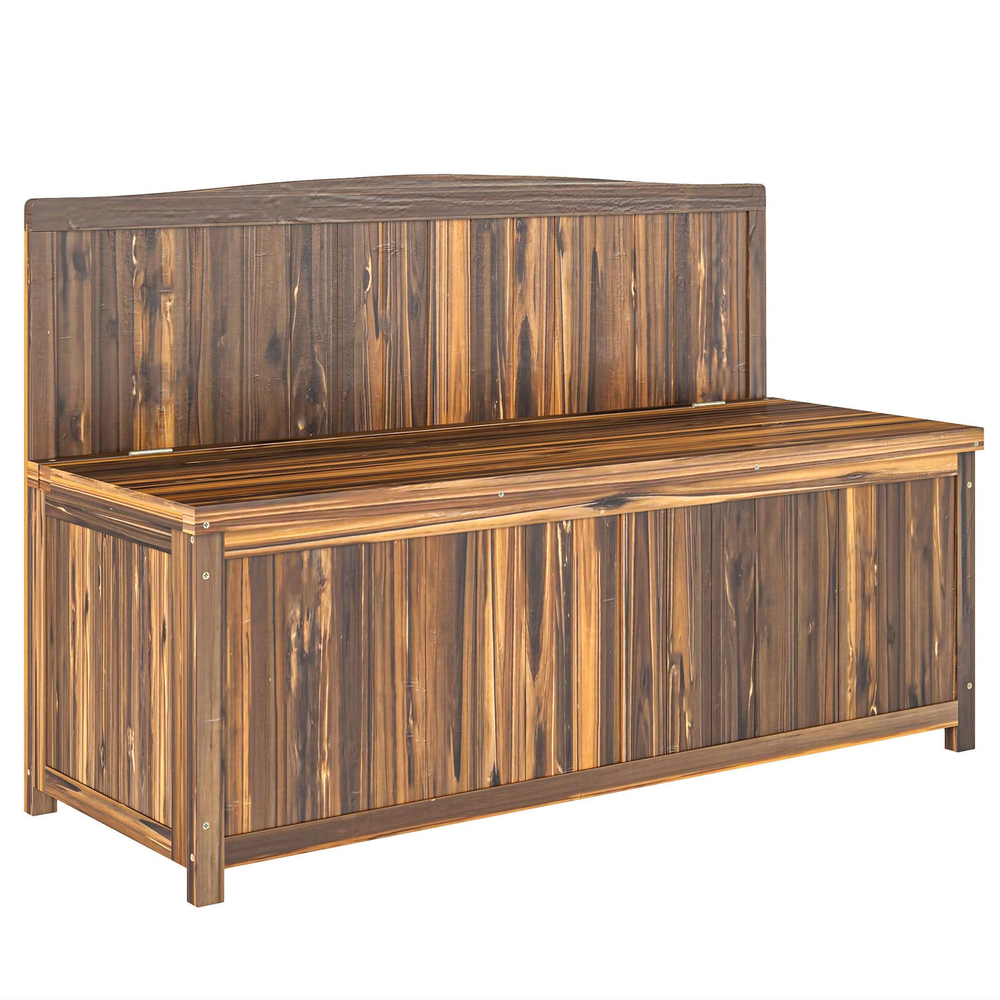 Wood Storage Bench for Patio Furniture, Outdoor Garden Seating Tools