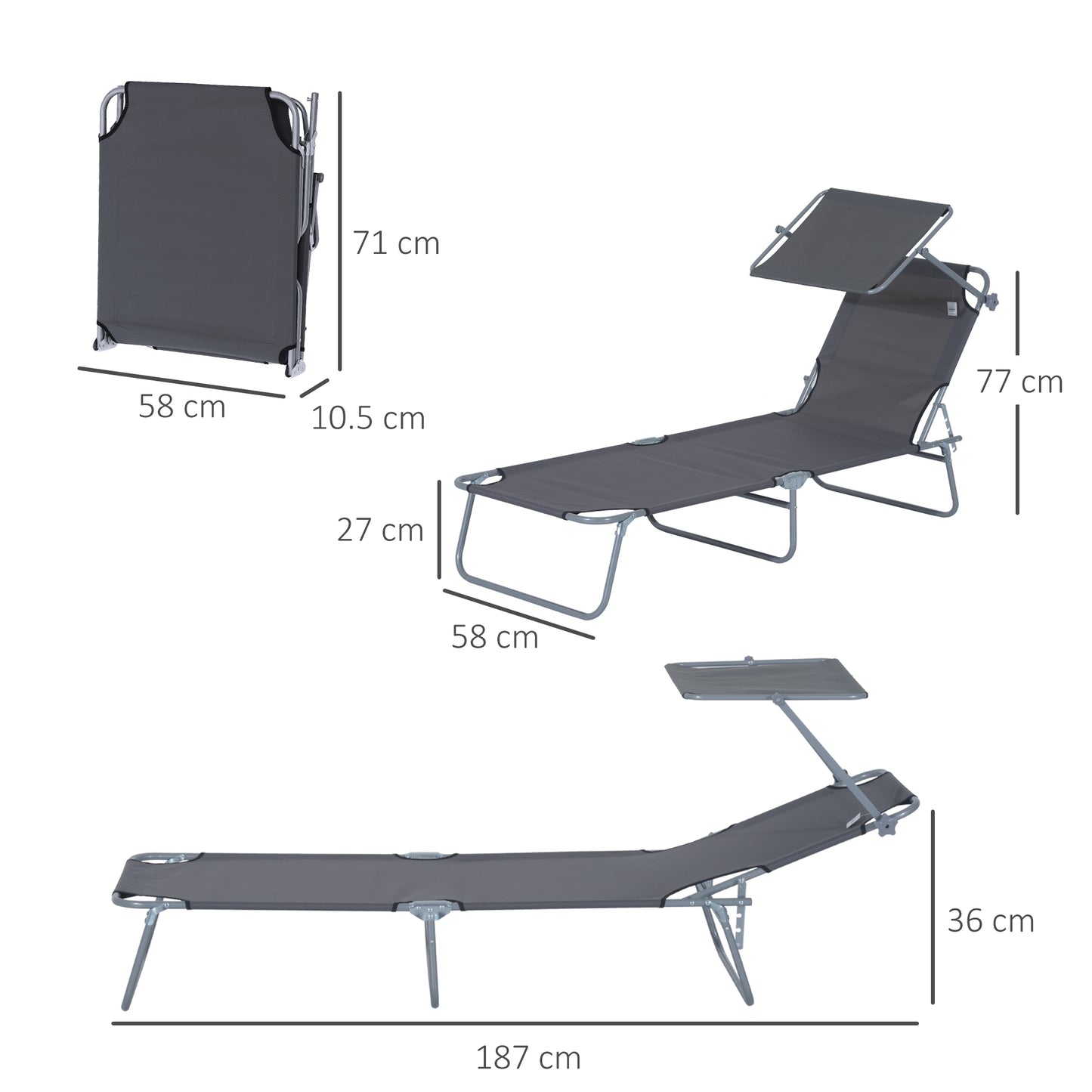 Outdoor Foldable Sun Lounger (1)