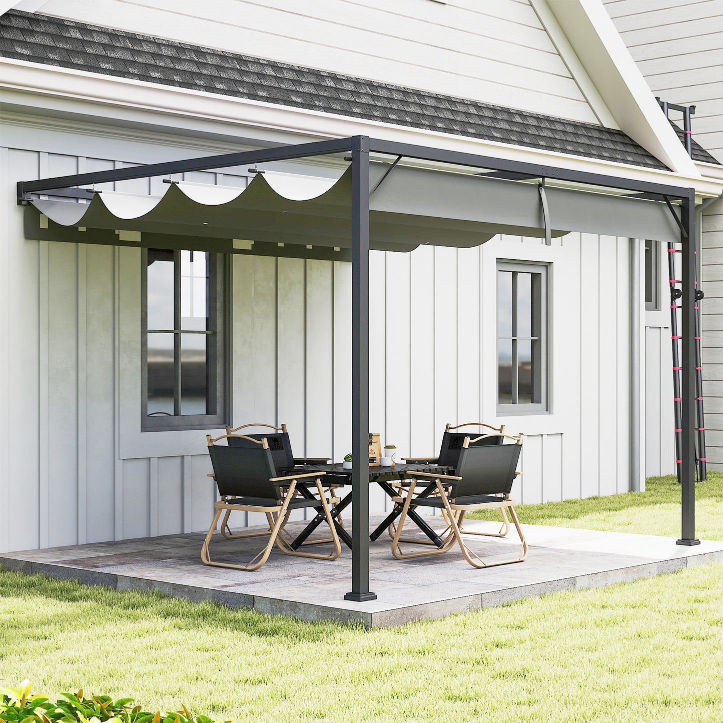 3 x 3 m Pergola, with Sliding Canopy