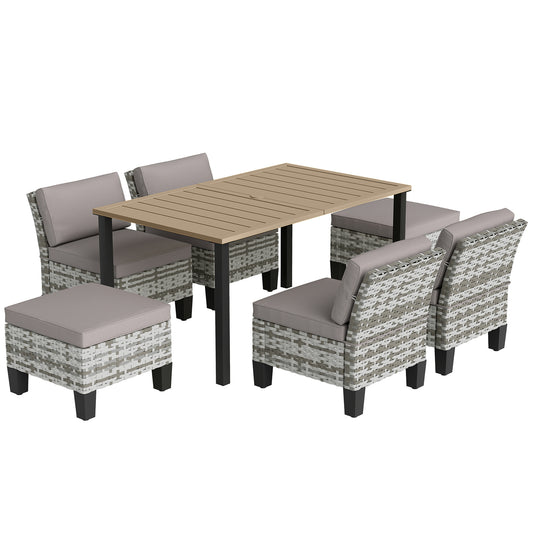 Seven-Piece Rattan Dining Set (3)