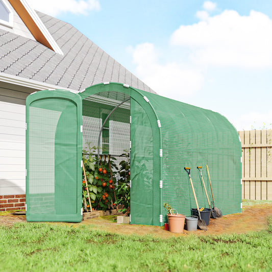 3 x 2 x 2m Polytunnel Greenhouse with Hinged Door