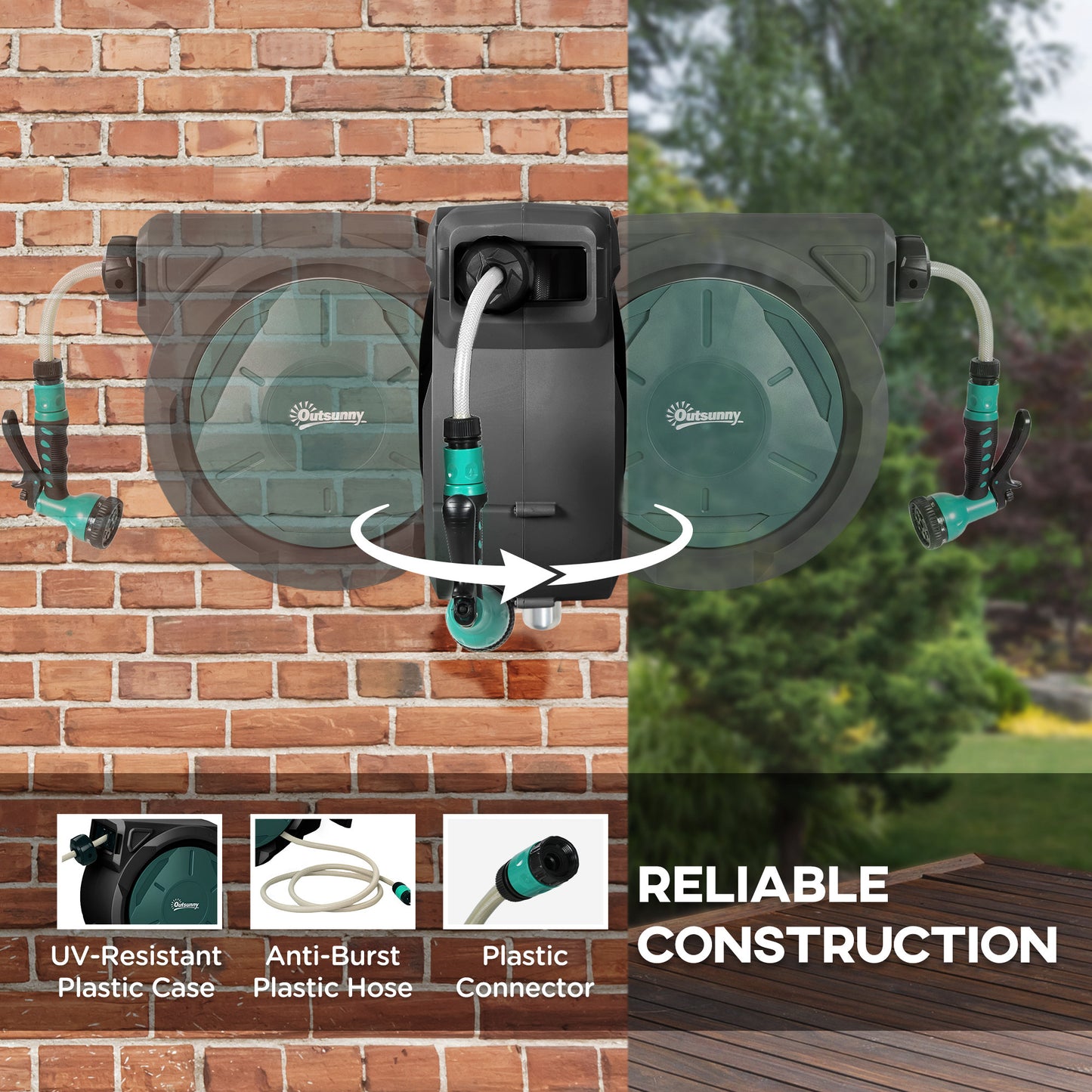 Retractable Hose Reel Wall Mounted