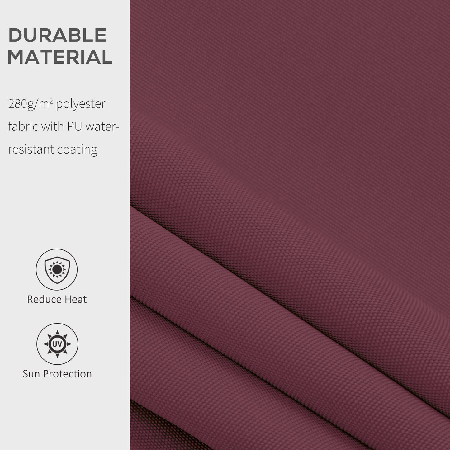 3 x 2.5m Manual Retractable Awning for Patio 45-75° Sun Canopy