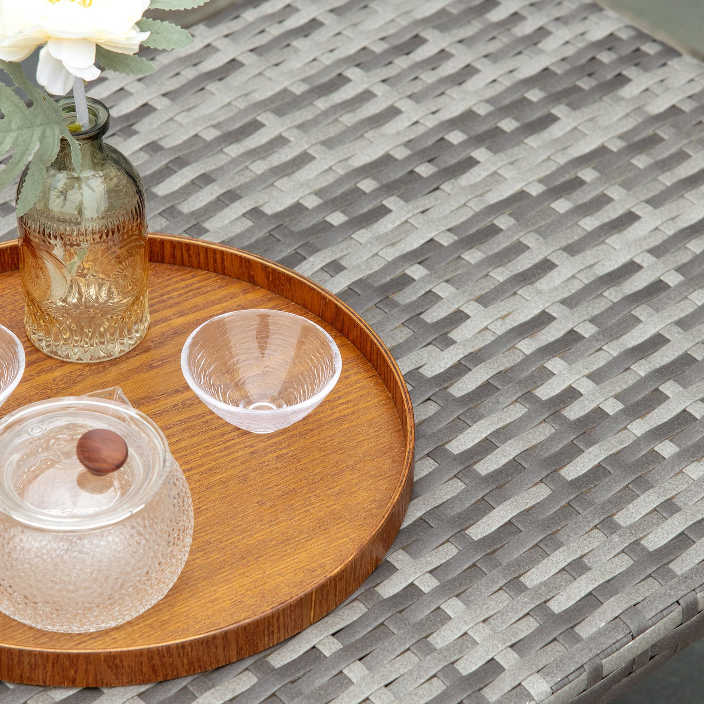 PE Wicker Rattan Garden Coffee Table