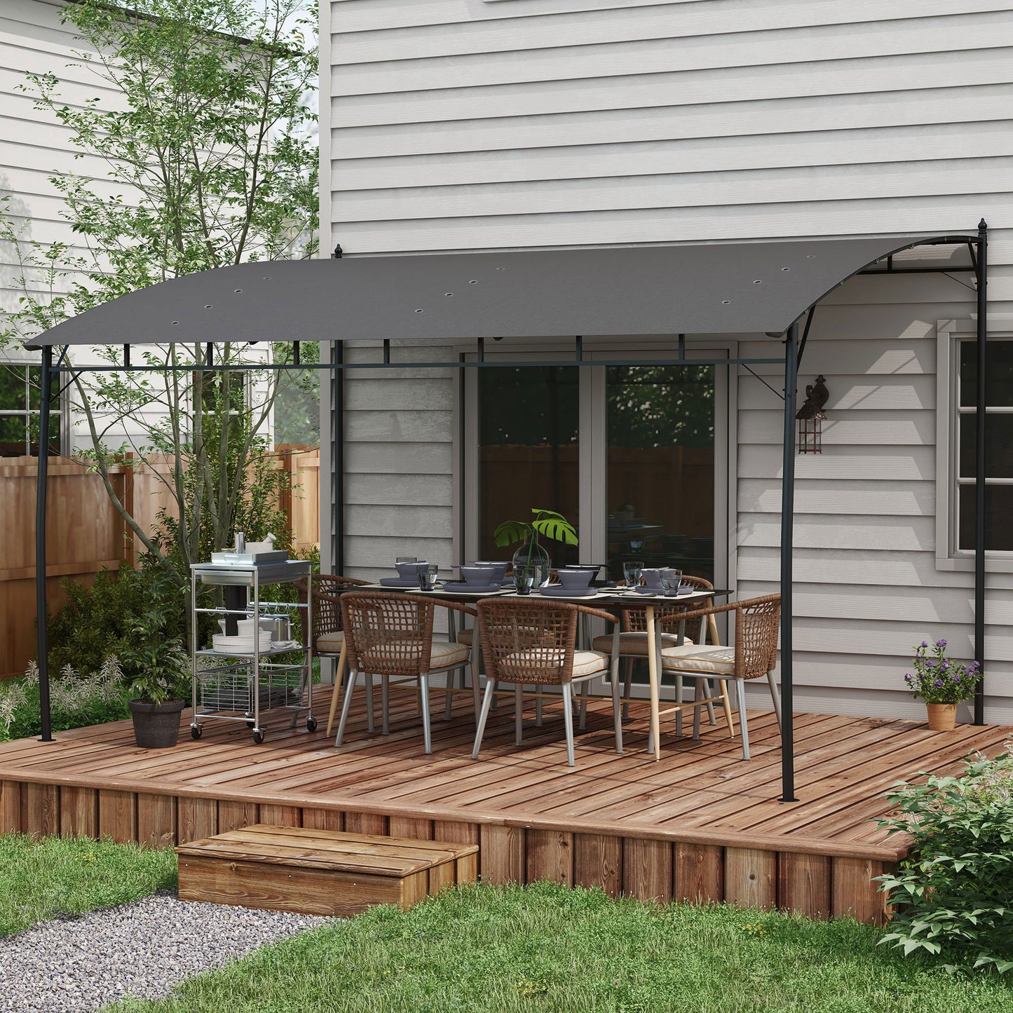 3 x 4m Metal Frame Pergola