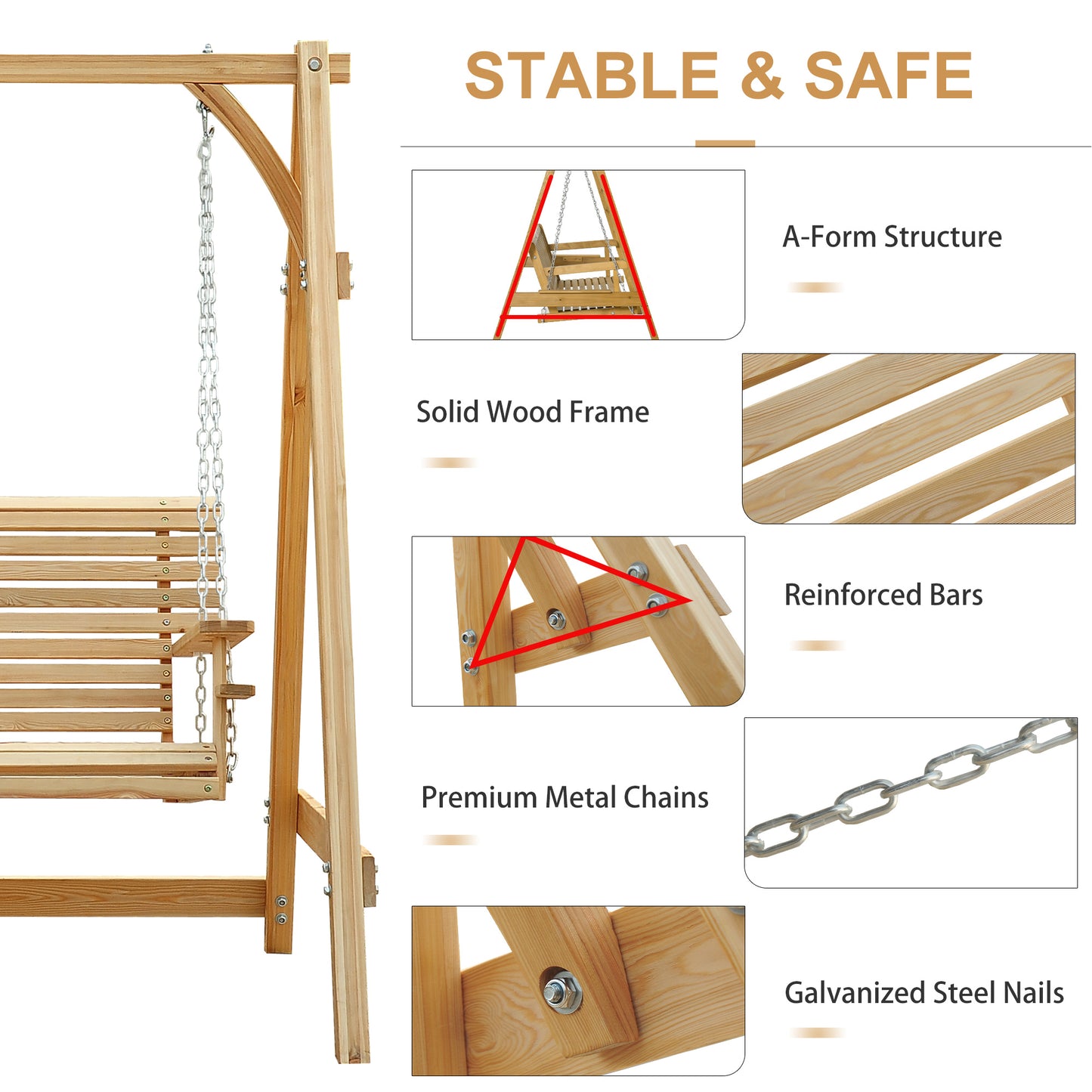 2 Seater Garden Swing Seat