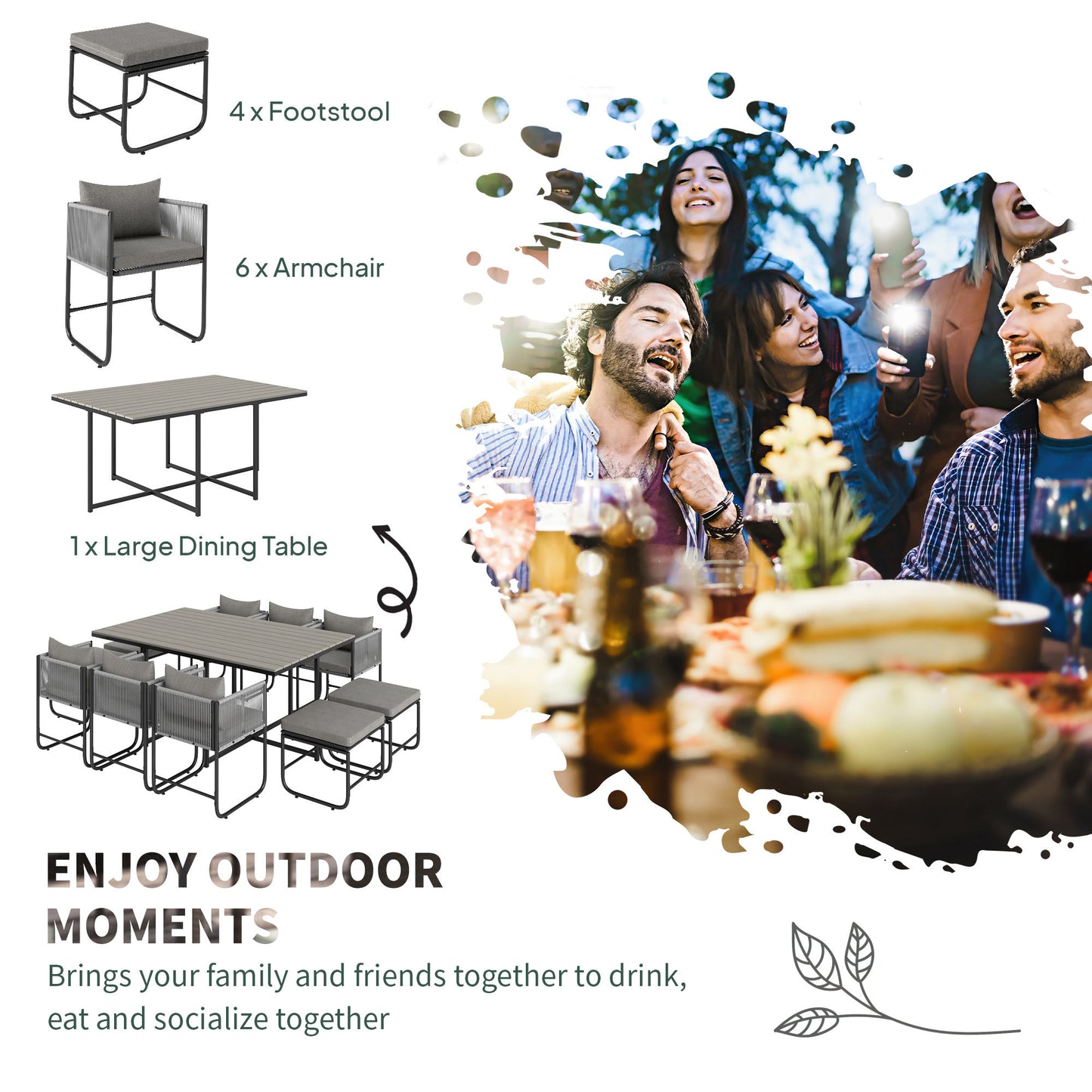 10 Seater Rattan Cube Garden Furniture Set