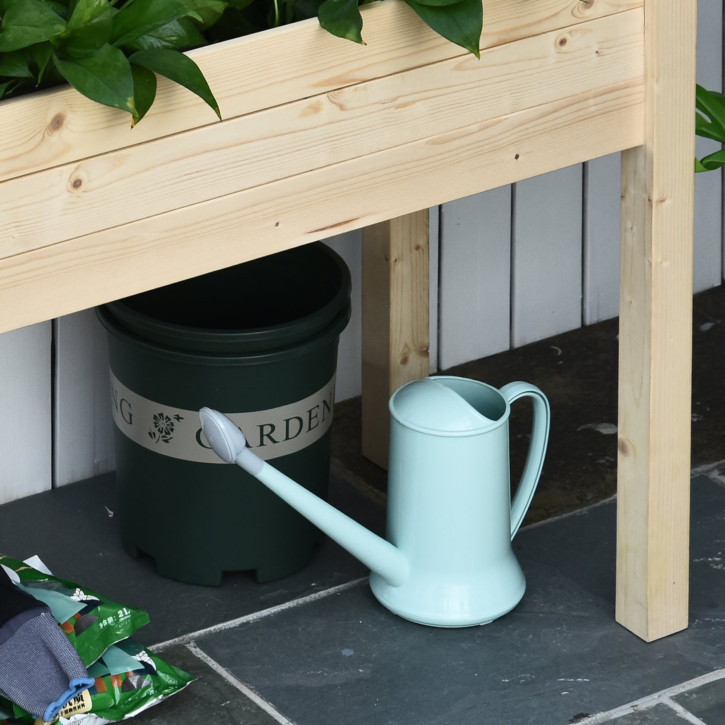 Garden Wooden Planters， Rectangular Raised Bed,Flower Box