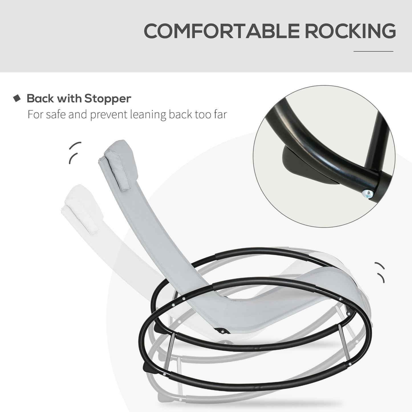 Outdoor Rocking Chair Sun Lounger Recliner Rocker