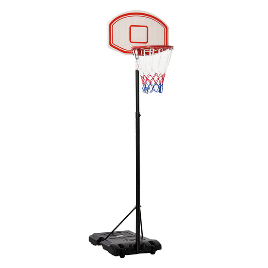 Portable Basketball Stand 170-197cm Adjustable Height Sturdy Rim