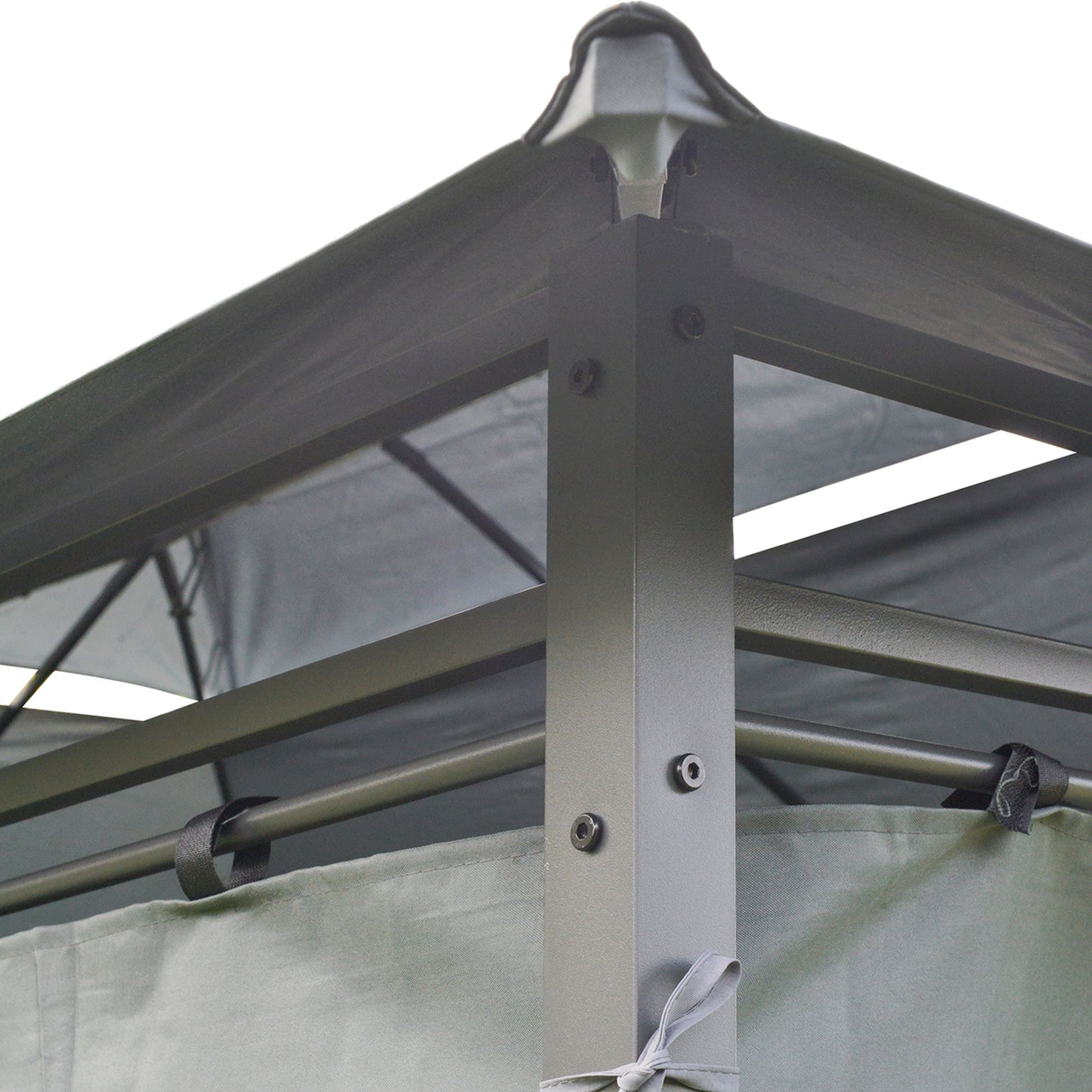 4m x 3(m)Garden Gazebo, Double Roof Outdoor Gazebo Canopy Shelter