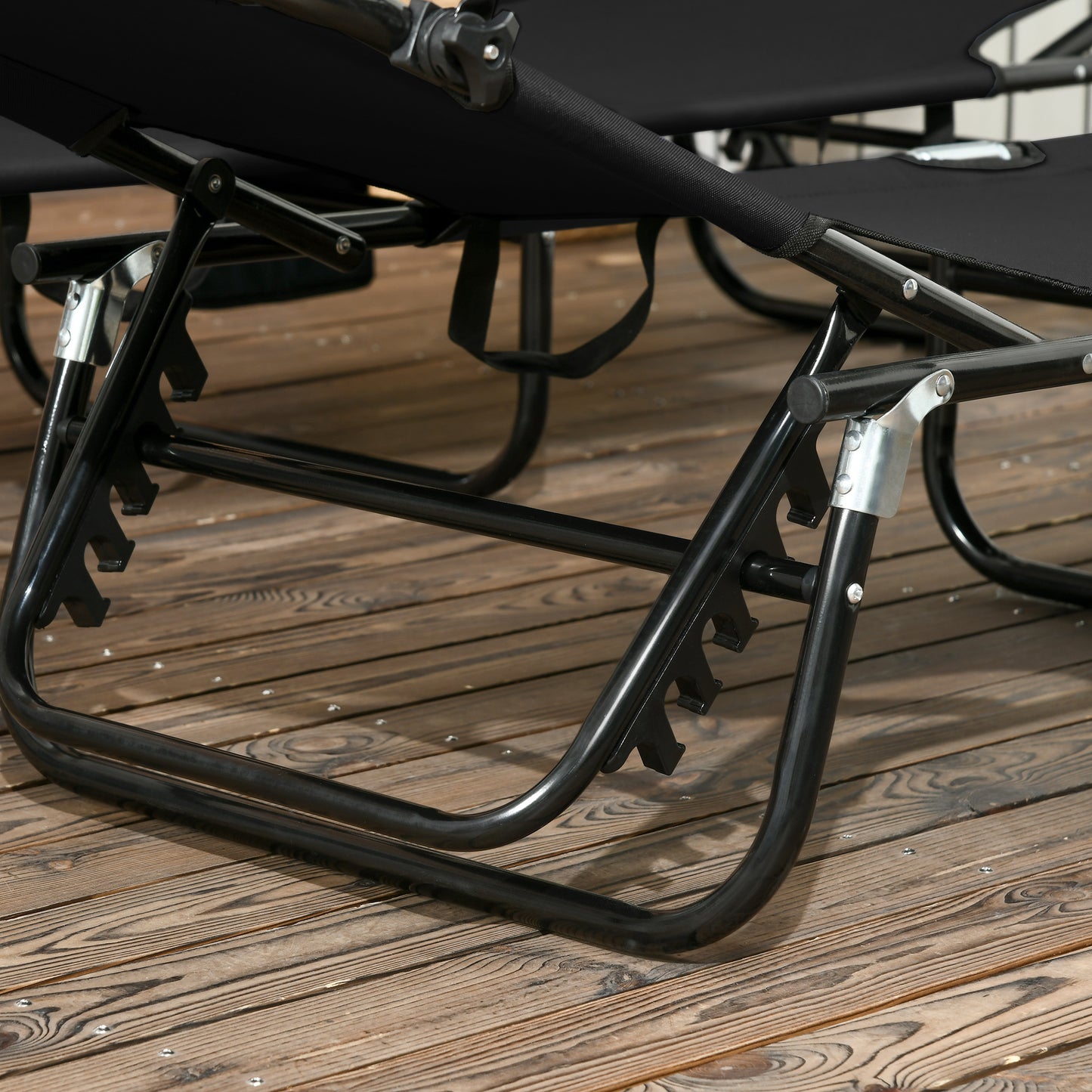Set of Two Folding Sun Loungers
