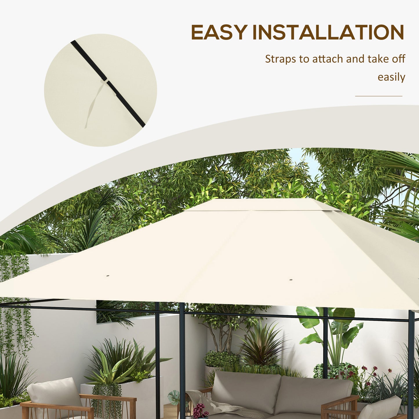 3 x 4m Gazebo Canopy Replacement Cover