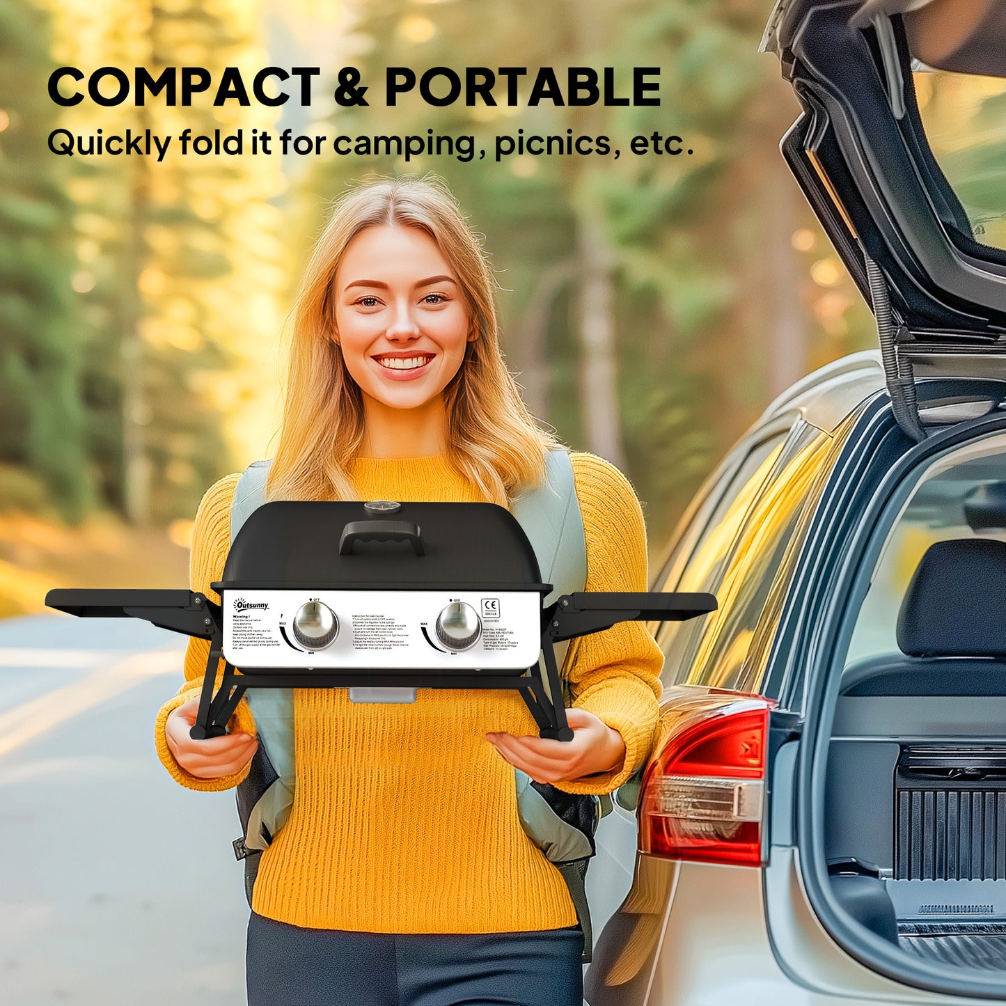 Two-Burner Compact Gas Grill