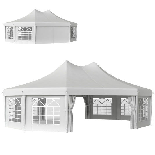 10 Sides Decagonal Garden Gazebo Marquee Party Tent Wedding Canopy