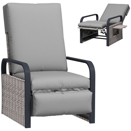 140° Reclining Rattan Armchair