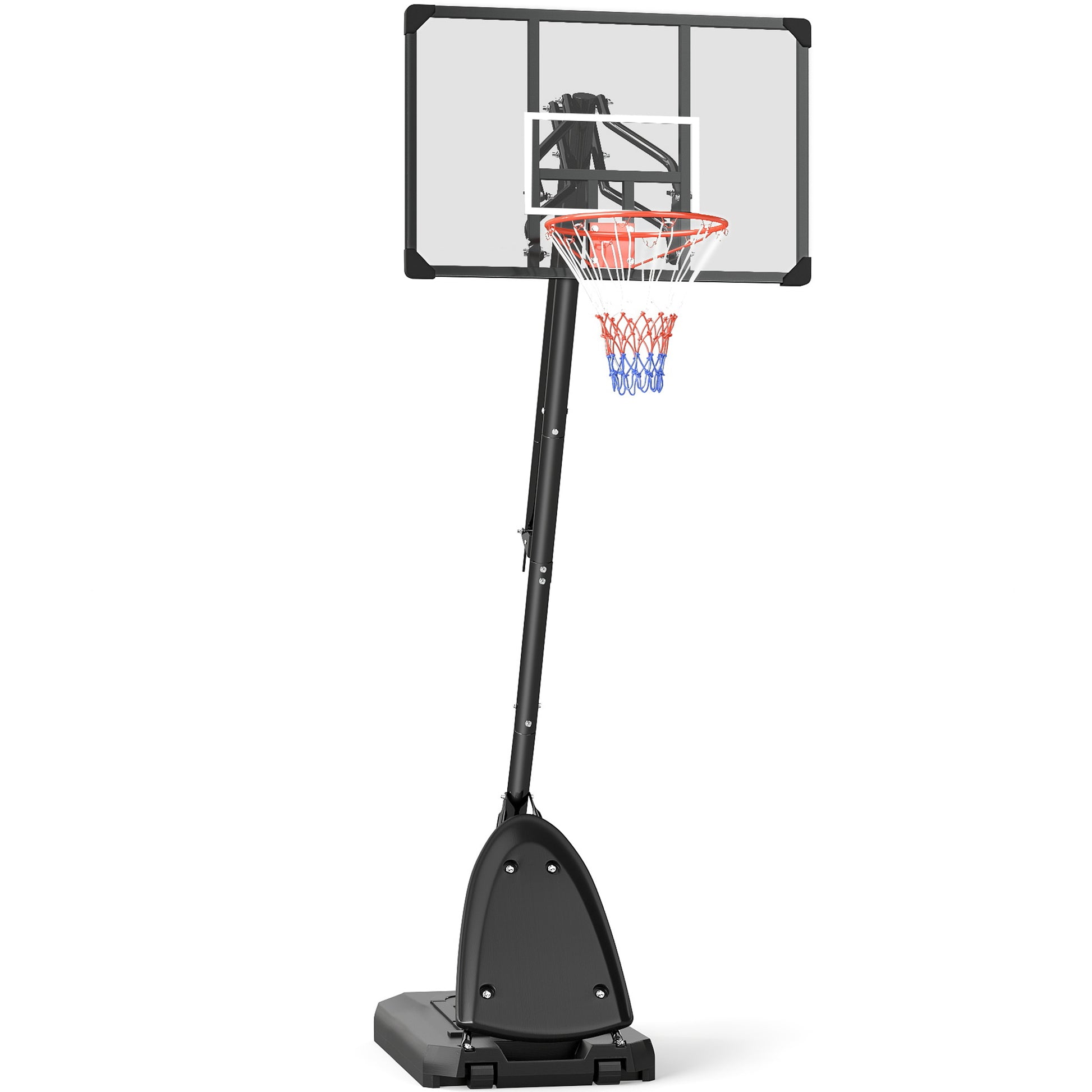 2.4-2.9m Adjustable Basketball Hoop and Stand with Weighted Base