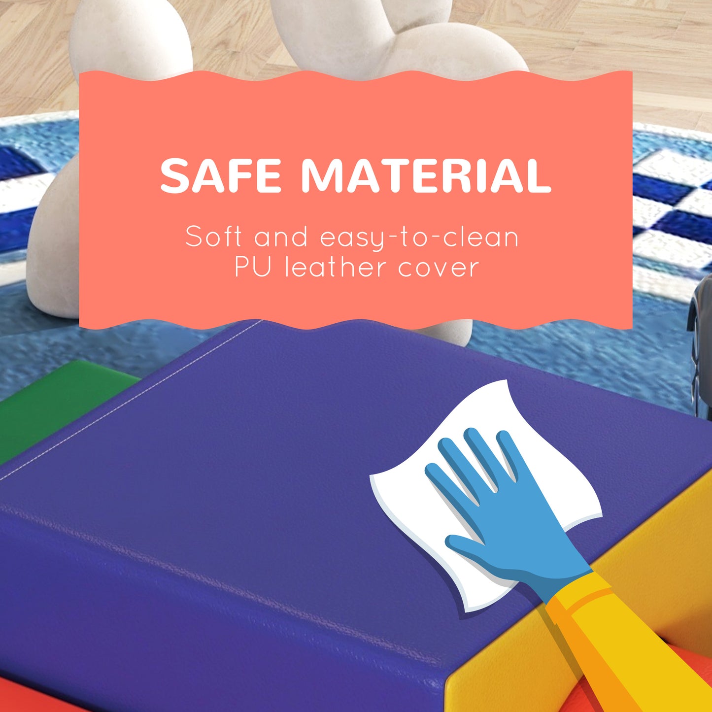 4-Piece Soft Play Set for Toddlers 1-3 Years