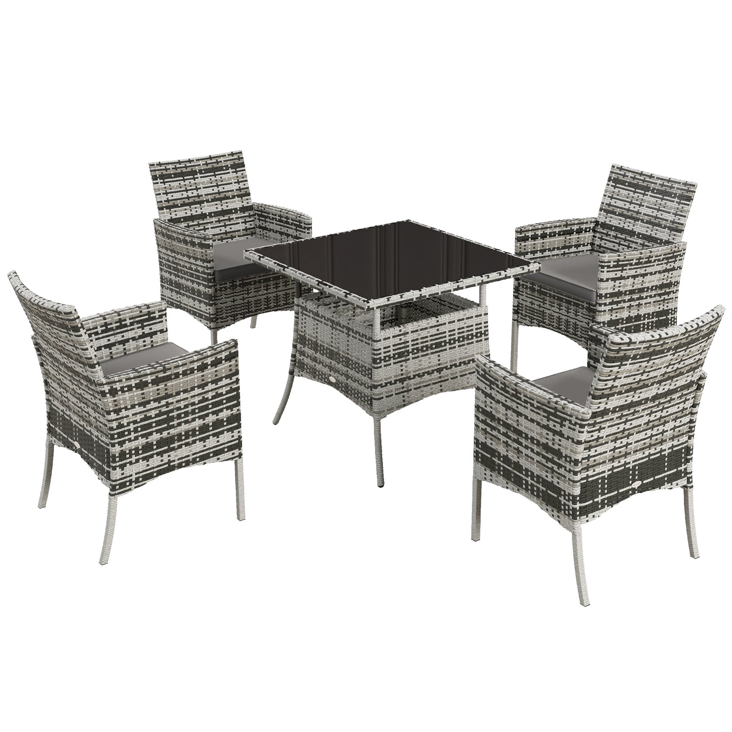 Five-Pieces Rattan Dining Set
