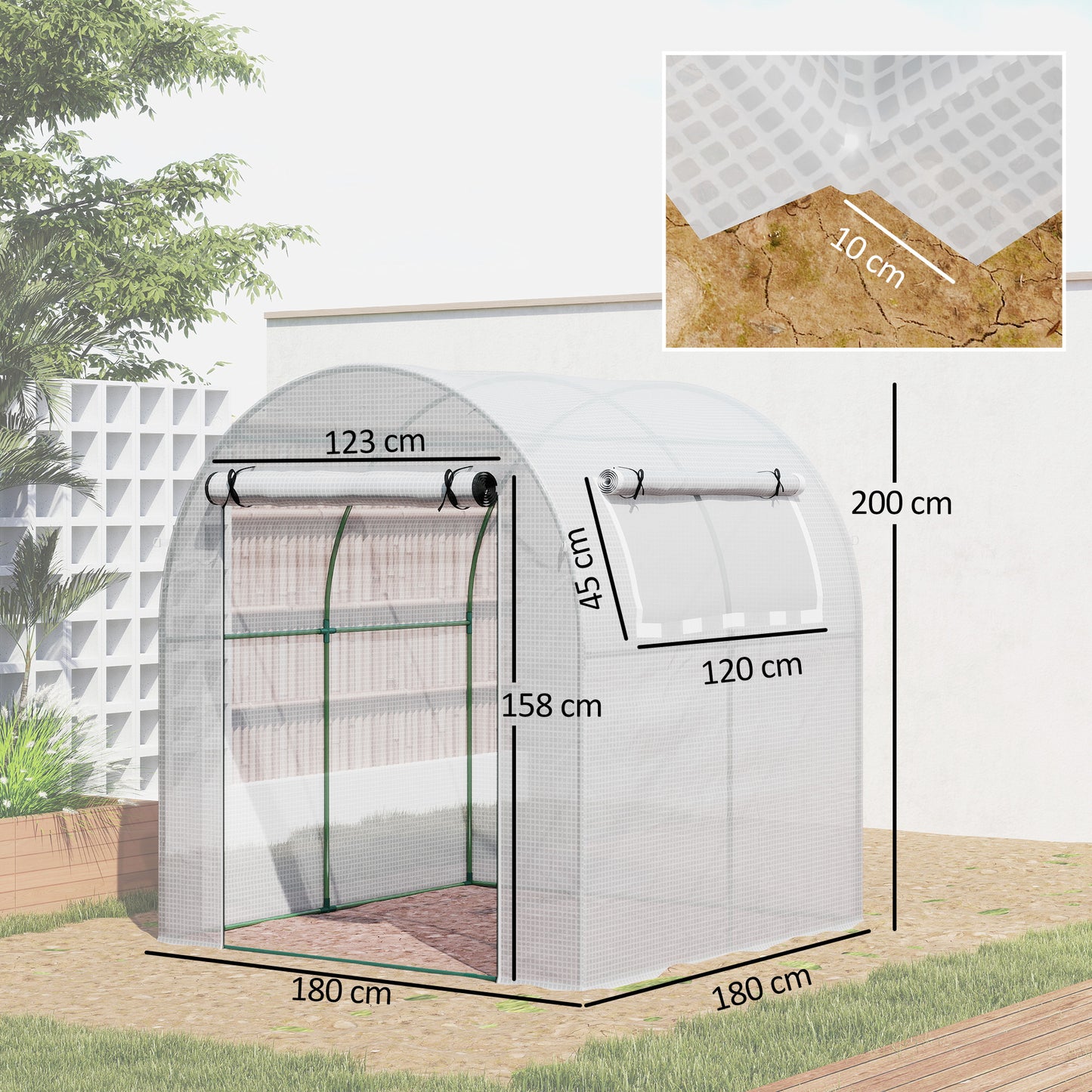 Walk in Polytunnel Greenhouse