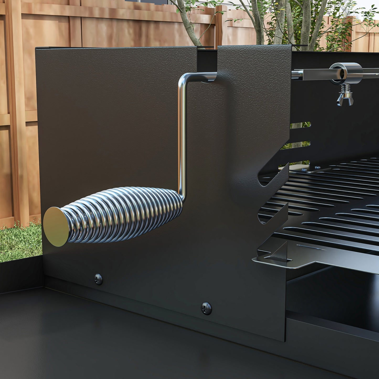 BBQ Rotisserie Grill Roaster Charcoal Spit Roasting Machine