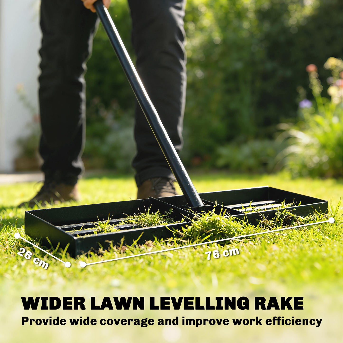 Lawn Levelling Rake, 76 x 26 cm Lawn Leveller Lute